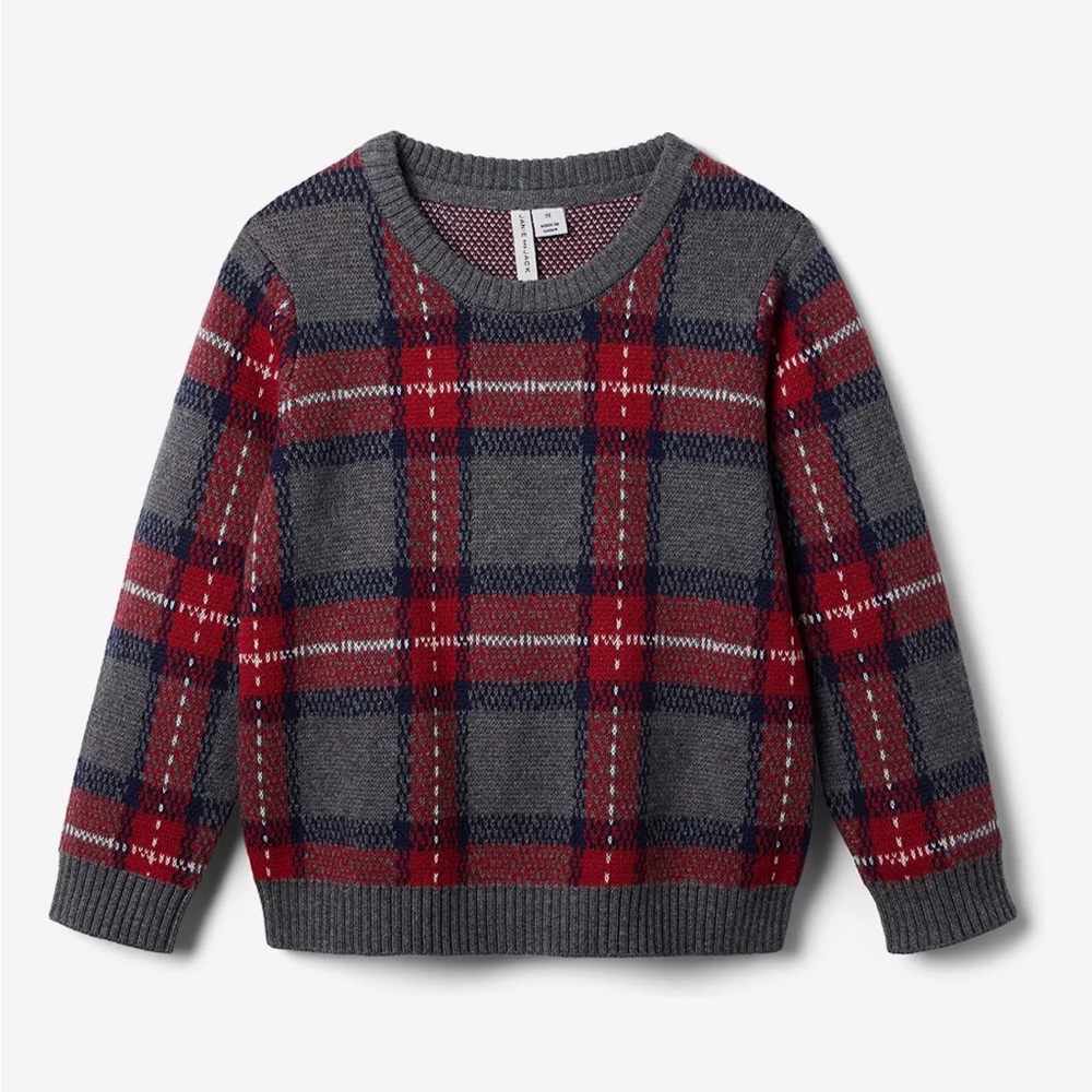 Jamie and Jack Plaid Pullover Sweater 3T
